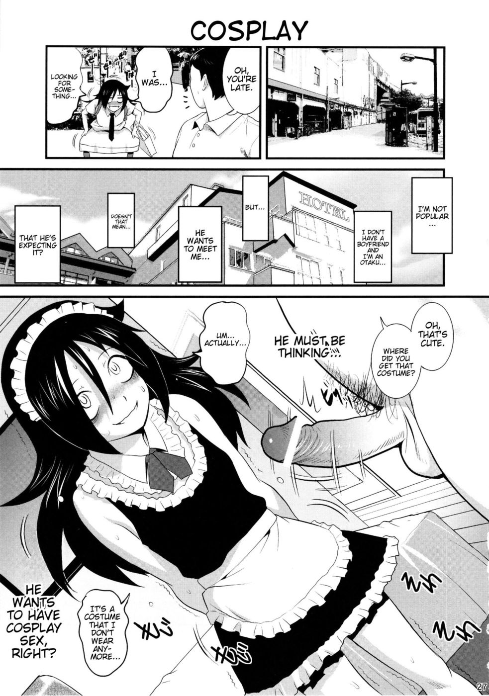 Hentai Manga Comic-I don't care if it's an old man or whatever because I'm not popular!-Read-27